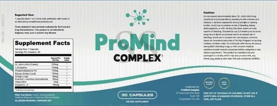 ProMind Complex Supplement Facts
